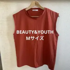 BEAUTY&YOUTH ノースリーブTシャツ Mサイズ オレンジ
