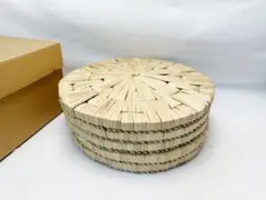円座 藁竹 5客揃 美品 茶道具 露地道具 円座 藁竹 5客揃 箱無＋ 2客 合計7客