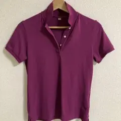 ［美品］ユニクロ　パープル　ポロシャツ　Mサイズ