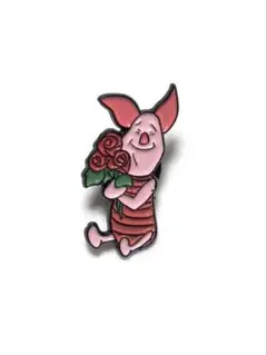 ピグレット　花束　ピンバッチ