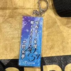 阪神タイガース 選手願い事 シークレット七夕短冊 アクリルキーホルダー 中野拓夢