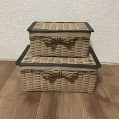エコクラフト　クラフトバンド　小物入れセット