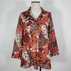 Cestla Vie Beau レディース 長袖シャツ 総柄 ボタニカル L