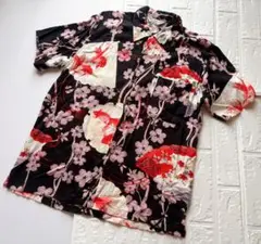 HAWAIIAN SURF BRAND アロハシャツ 和柄 桜　金魚 メンズM