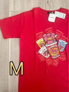 企業コラボ Tシャツ 半袖 ユニセックス おやつカンパニー ブタメン M
