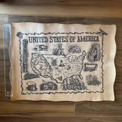 【未使用品】ディズニーランド アメリカ州地図タペストリー