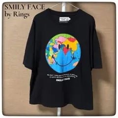 SMILEY FACE by Rings ブラック Tシャツ L