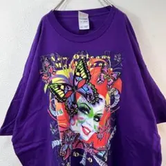 USA古着 00s Mardi Gras Tシャツ 紫