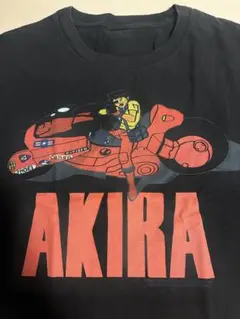 新品 AKIRA アニメ Tシャツ ブラック ビンテージ風