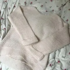 ピンク Ｖネック ニット セーター