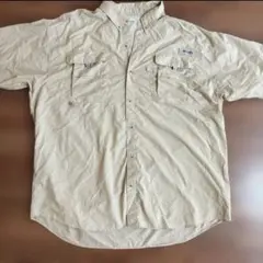 ⑯ コロンビア　フィッシングシャツ　メッシュ PFG 　メッシュ　シャツ　半袖
