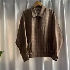 【美品】vintage ブラウンチェック ブルゾン