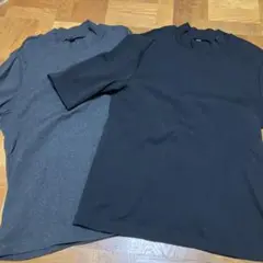 ユニクロ　五分袖　ブラック&グレー　2枚セット　X L