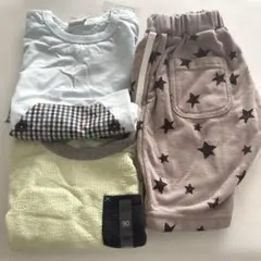 新品未使用　3着セット　Tシャツ　半ズボン　短パン　キッズ　ベビー　90 男の子