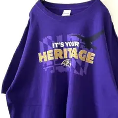 IT'S YOUR HERITAGE Tシャツ XL パープル 紫 古着