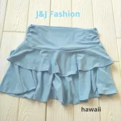 J&J Fashion 水色 フリル付きラッシュガード Small