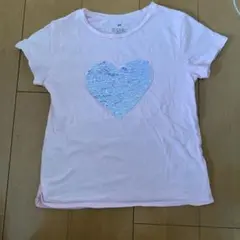 H&M Tシャツ 140cm スパンコールハート