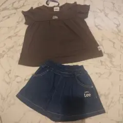 Lee キッズ Tシャツとデニムショートパンツセット 100cm