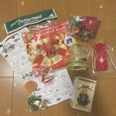 クリスマス ハンドメイドキット 手作り装飾 ベルハンギング レッド ベルサンタ