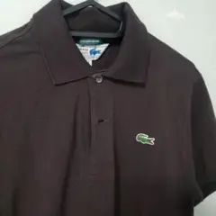 【LACOSTE×SHIPS】ダークブラウン ポロシャツ XSサイズ