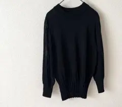アンシェヌマン　unaca シアー袖リブカットソー