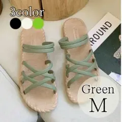 サンダル M ビーチサンダル レディース　ぺたんこ　シンプル 夏 海 フラット