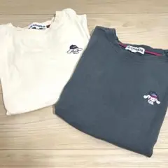 【Mサイズ】Kaepa☆シナモロール 半袖 Tシャツ 2点セット ベージュ 黒
