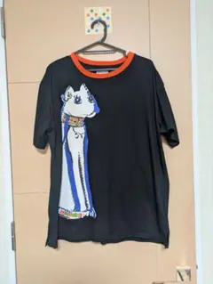 ニコアンドtsumori chisato コラボ商品、猫イラスト 半袖Tシャツ