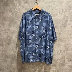 【送料無料】USA古着 PURITAN 総柄 s/s シャツ アロハ