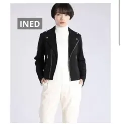 美品 INED スウェード風 ライダースジャケット 9号