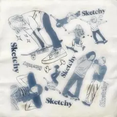 マキヒロチ　Sketchy スケートボード ハンカチ