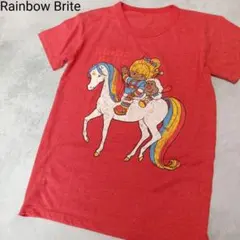 一点物 レインボーブライト ヴィンテージ プリントTシャツ 80s 90s 赤