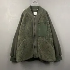 ユニクロ ホワイトマウテニアリング フリースオーバーサイズジャケット オリーブ