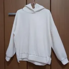 美品　秋服　Honeys　ホワイト フード付き オーバーサイズ パーカー