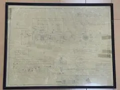 珍品　アメリカンラフランス社　自動車部品設計図　手書き　アンティーク　美術　芸術