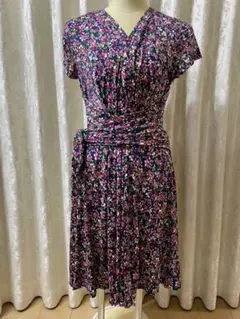 【美品】インポート 花柄 ワンピース 半袖 フランス製 アーモワールカプリス