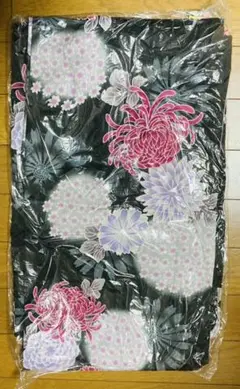 浴衣 ラメ入り花柄浴衣