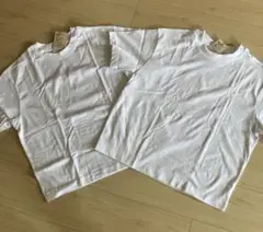 無印良品　クルーネック 半袖 Tシャツ Mサイズ 白　タグ付き　新品　2枚セット