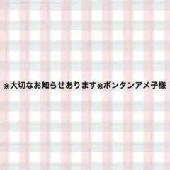 ※大切なお知らせあります※ボンタンアメ子様