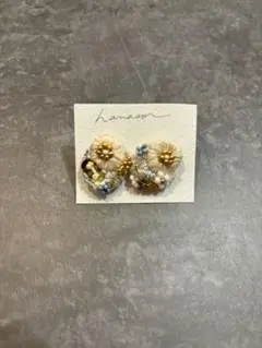 hanaaoi ピアス　刺繍　刺繍ピアス