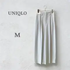 ユニクロ　UNIQLO ドレープワイドパンツ　新品未使用品　ライトグレー　綺麗め