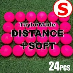 【S114】テーラーメイド　ディスタンス＋マルチ ピンク ロストボール 24球