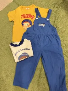 ミルキーオーバーオールとTシャツセット