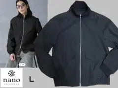 美品　ナノ・ユニバース　ミリタリーリブブルゾン　ブラック ジャケット L