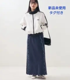 【新品未使用】配色メロー スウェットスカート ネイビー フリークスストア