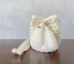 Wayuu ミニショルダーバッグ ワユーバッグ　ホワイト