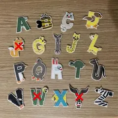 【未使用】アルファベットワッペン2個セット