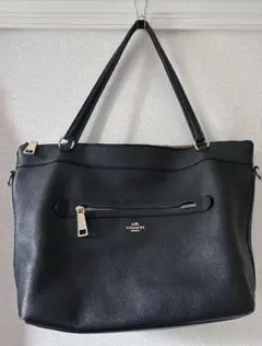 美品✨COACH トートバッグ ブラック A4可 通勤 通学 レザー