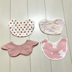 スタイ よだれかけ ピンク いちご くま 花柄 チェック ハンドメイド