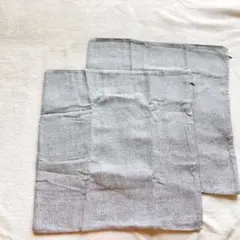 ☘️ ポリジュートクッションカバー 45x45 (ライトグレー　2枚